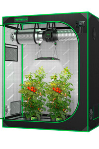 Complete grow equipment kit with led lights and carbon filter