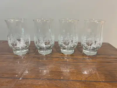 Set of 4 Etched Glass Tumblers, View more