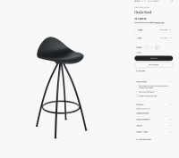 Stua Onda Stool in Black Counter Height