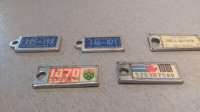 Ontario War Amps Key Chain Tags - 2 of 1967 1979 1981-$5-$10 EA.