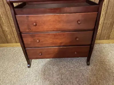 Solid Wood Change Table with 3 Drawers, View more