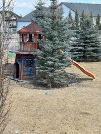 Kids play house and slide