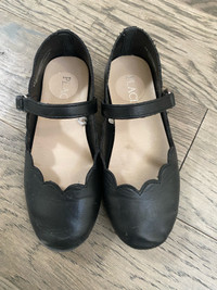 Girls black flats uniform shoes - size 13