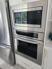 LG Single Wall Oven Microwave Combination Black Stainless