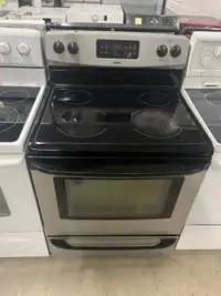 Kenmore stainless glass top electric stove good condition 