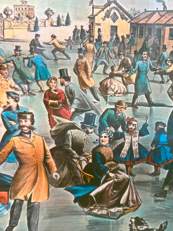 CADRE FRAME VINTAGE CENTRAL PARK SKATING POND NEW YORK O PARSONS62864363077763121