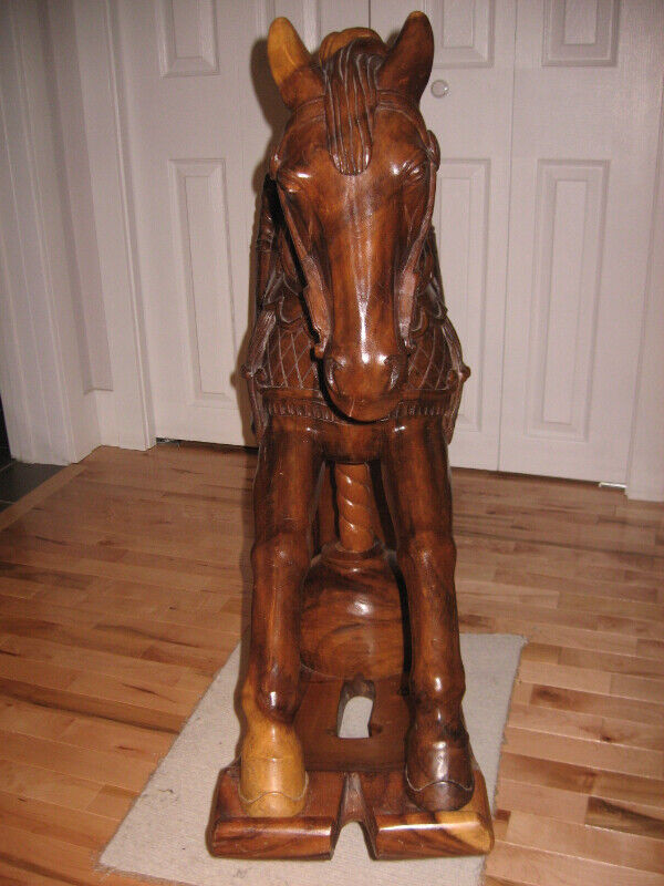 Solid Wood Rocking Horse in Arts & Collectibles in Banff / Canmore - Image 2