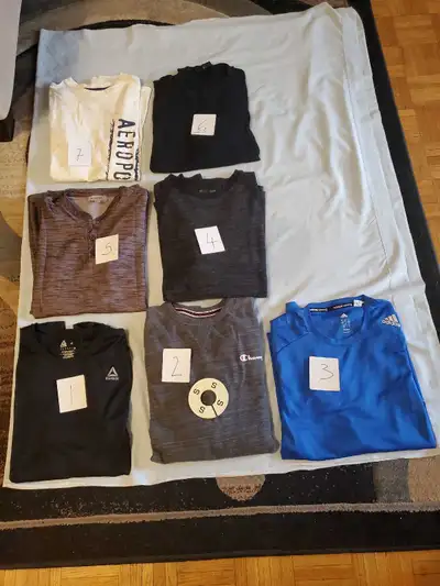 Price starts from $10-$25 each only cash. I am selling a variety of men's and boys long sleeve t-shi...