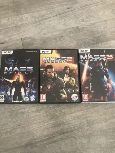 PC DVD Game Mass Effect 1 and 2 and 3, View more