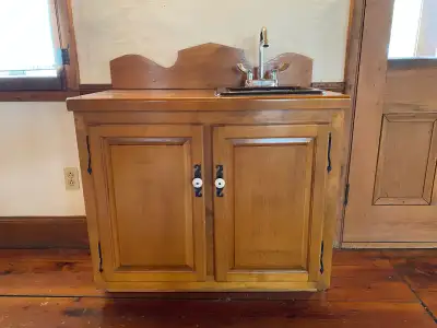 beautiful handcrafted solid wood (maple) dry bar , View more