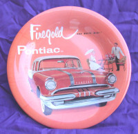 1955 Pontiac Star Chief Sedan Firegold & White Mist 9.25" Plate
