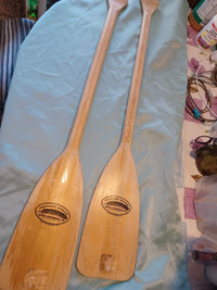 Pair of wooden canoe paddles Feather Brand