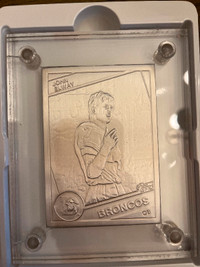 John Elway Silver Minted Playing Card