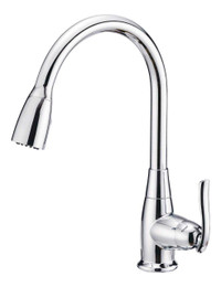 Danze Terrazo Single Handle Pull Down Kitchen Faucet, Chrome