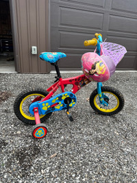 Kids bike with helmet