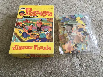 1970’s intage Popeye puzzle that is still in unopened sealed package.,original box 8/10 condition .G...