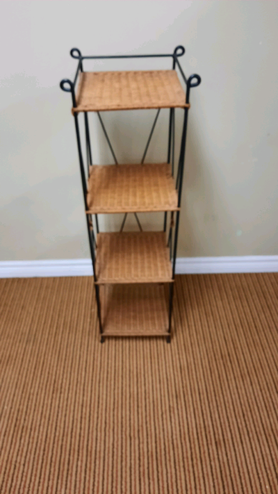 Vintage 4-tier wicker rack, View more