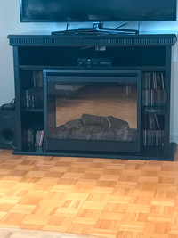 Tv & tv stand fireplace