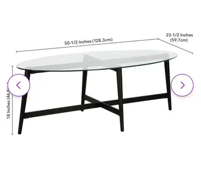 Glasstop Coffee Table, View more