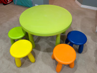 IKEA kids table and stools 