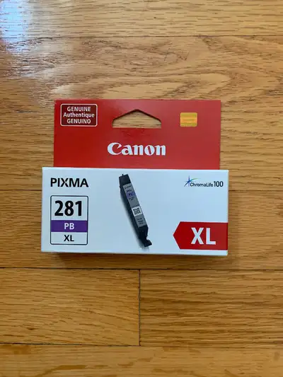 Genuine Canon Pixma 281 PB (PhotoBlue) XL ink cartridge, View more