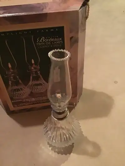 Twin oil lamps decoration, View more