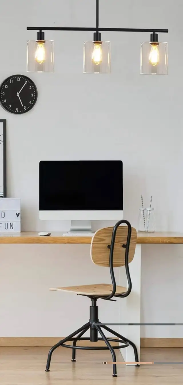 LeeZM Rustic Industrial Chandeliers Modern 3-Light Glass Shades in Indoor Lighting & Fans in Markham / York Region - Image 8