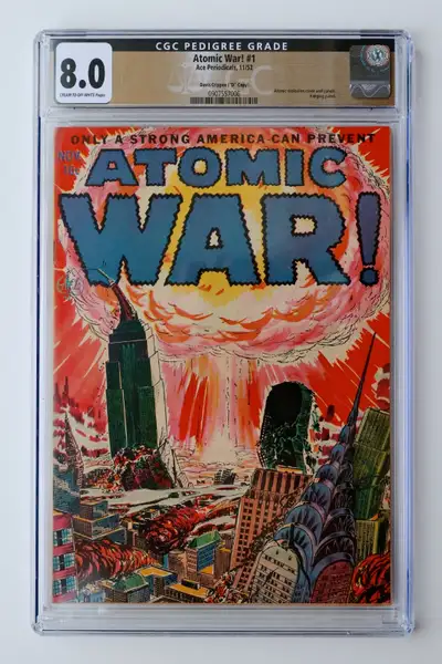 Atomic War 1 (1952) in CGC 8.0 (Davis Crippen Pedigree Label), View more