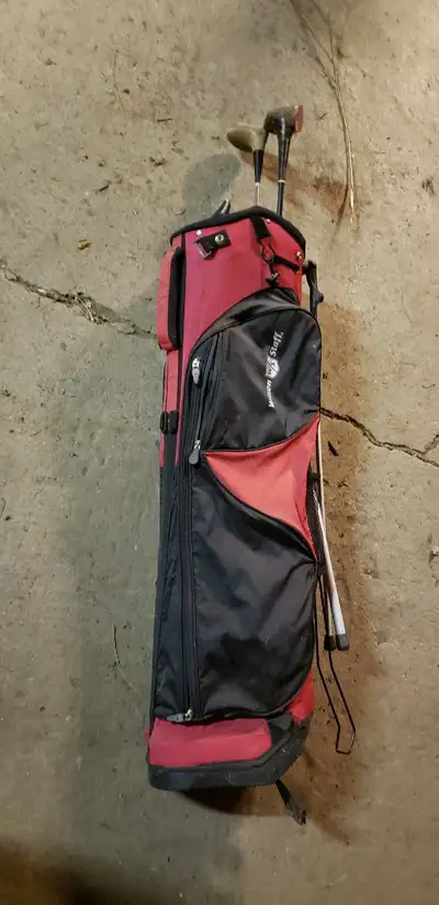 golf bag and 2 drivers, View more