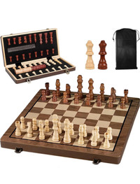 BRAND NEW - Solid wood Premium 15” Chess magnetic