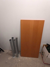 Ikea Galant wood table/desk and 4 legs
