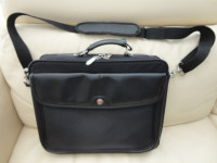 New Black Leather Targus Business Commuter Case Laptop Bag