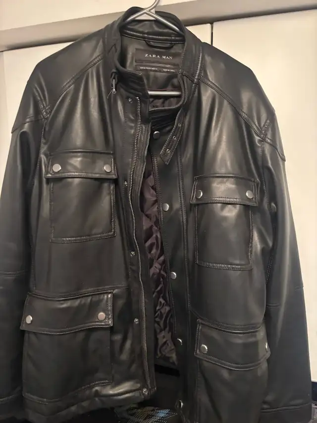 NEW Zara Faux Leather M65 Jacket XL in Men's in City of Toronto - Image 8