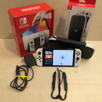 Nintendo Switch OLED Handheld Console 64GB White Joy-Cons + Case