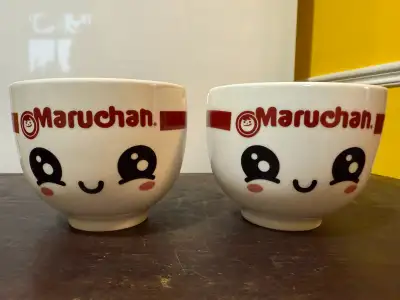 2 Maruchan Ramen Kawaii Face Instant Lunch Noodle Ramen Bowls, View more