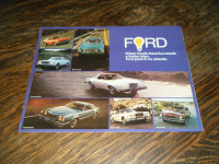 Ford Cars Pinto Mustang II, Thunderbird sales Brochure 1977