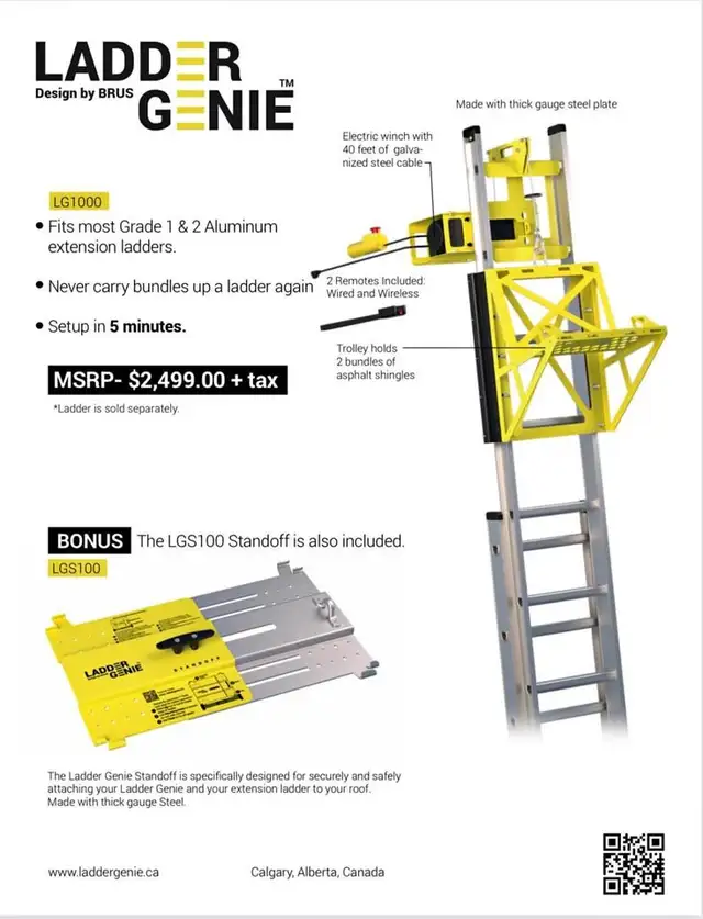Ladder Genie - Never Have Trouble Getting It Up Again in Ladders & Scaffolding in Saskatoon - Image 3