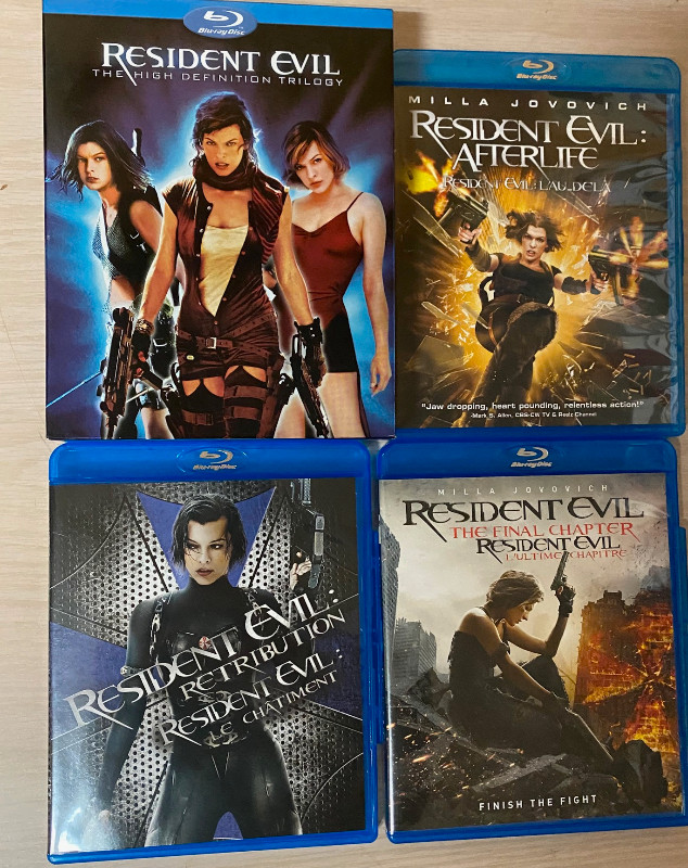 All Resident Evil movies on blu ray in CDs, DVDs & Blu-ray in Moncton