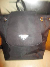 Prada Backpack Knapsack Handbag Black Tessuto Nylon Made  Italy