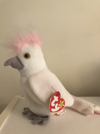 Kuku the Cockatoo bird - TY Beanie Baby plush stuffed animal