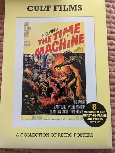 Set of 6 cult movie poster reproductions, on 12 x 16 gloss cardstock. Never used, in new condition w...