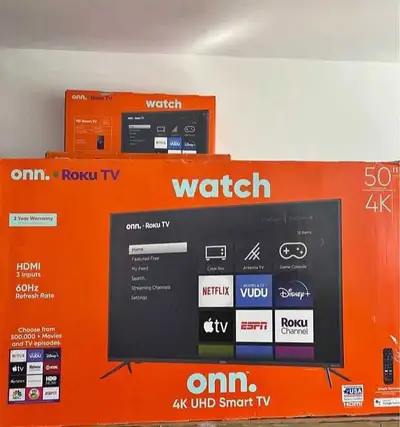 Onn Roku 50" 4K UHD Smart TV, View more