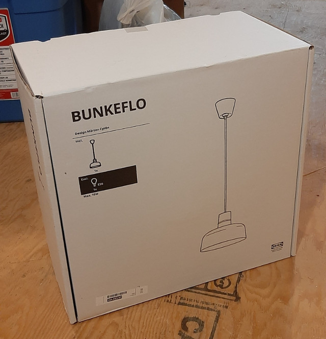 Ikea Lamp Bunkeflo 104.883.97 (new, unopened) White/Birch colour in Indoor Lighting & Fans in Stratford - Image 4