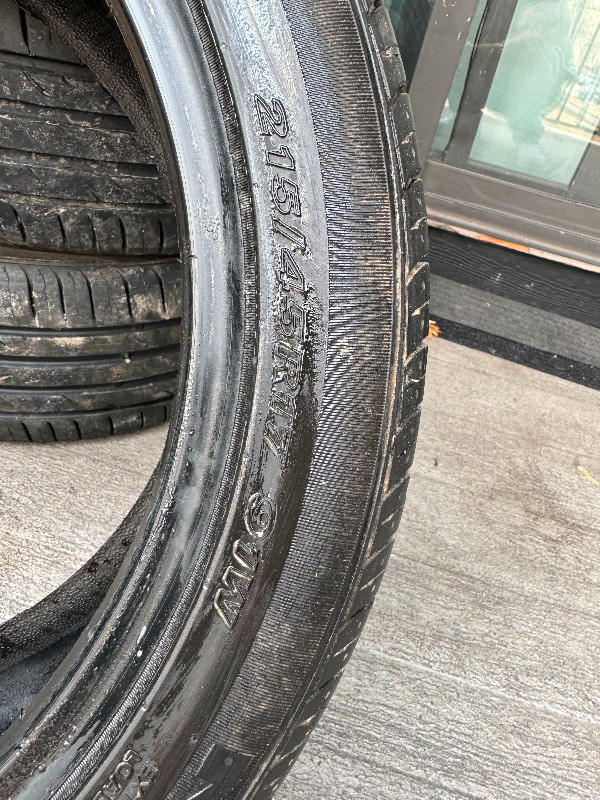 Almost new tires 215/45R17 Nicelow profile tires in Other in Calgary - Image 2
