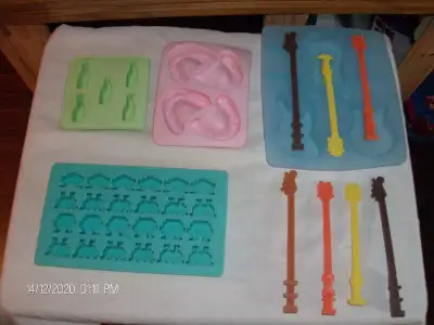 assorted ice cube tray party novelties. all for $10, View more