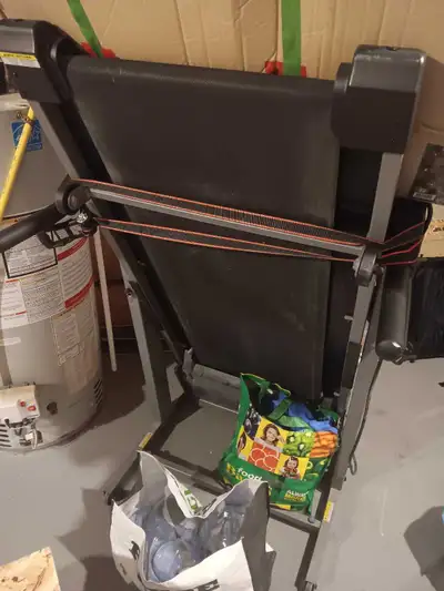 Foldable treadmill in great condition, just missing one pin to keep it folded up, everything works f...