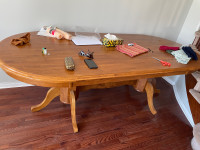 Solid wood dining table for 8
