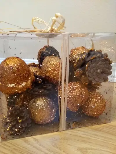 Christmas pinecone and acorn assortment, View more