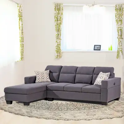 Brand New Sectional Sofa with USB connectivity Port Amazing Sale, View more