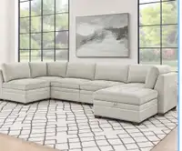 New w tags 6 piece modular sectional 
